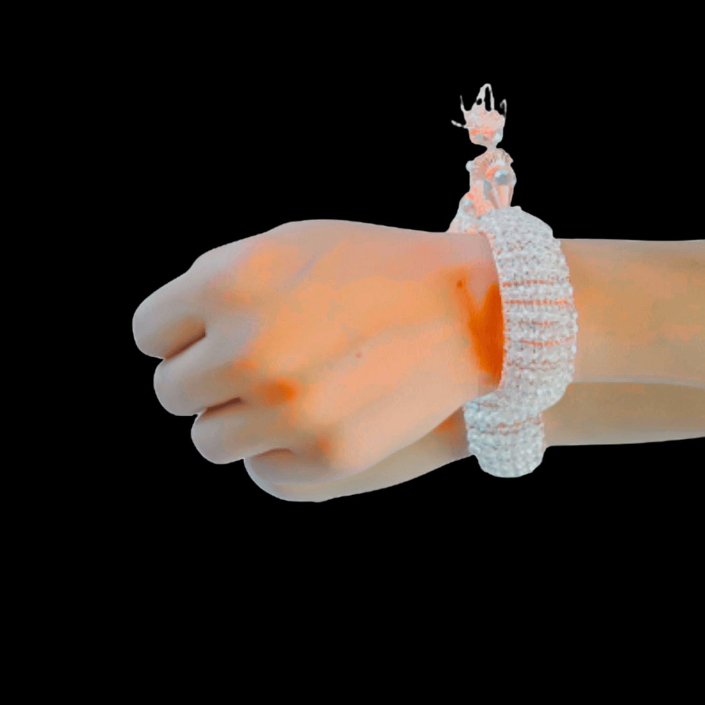 Aurora Rose Gold Crystal Cuff Bracelet