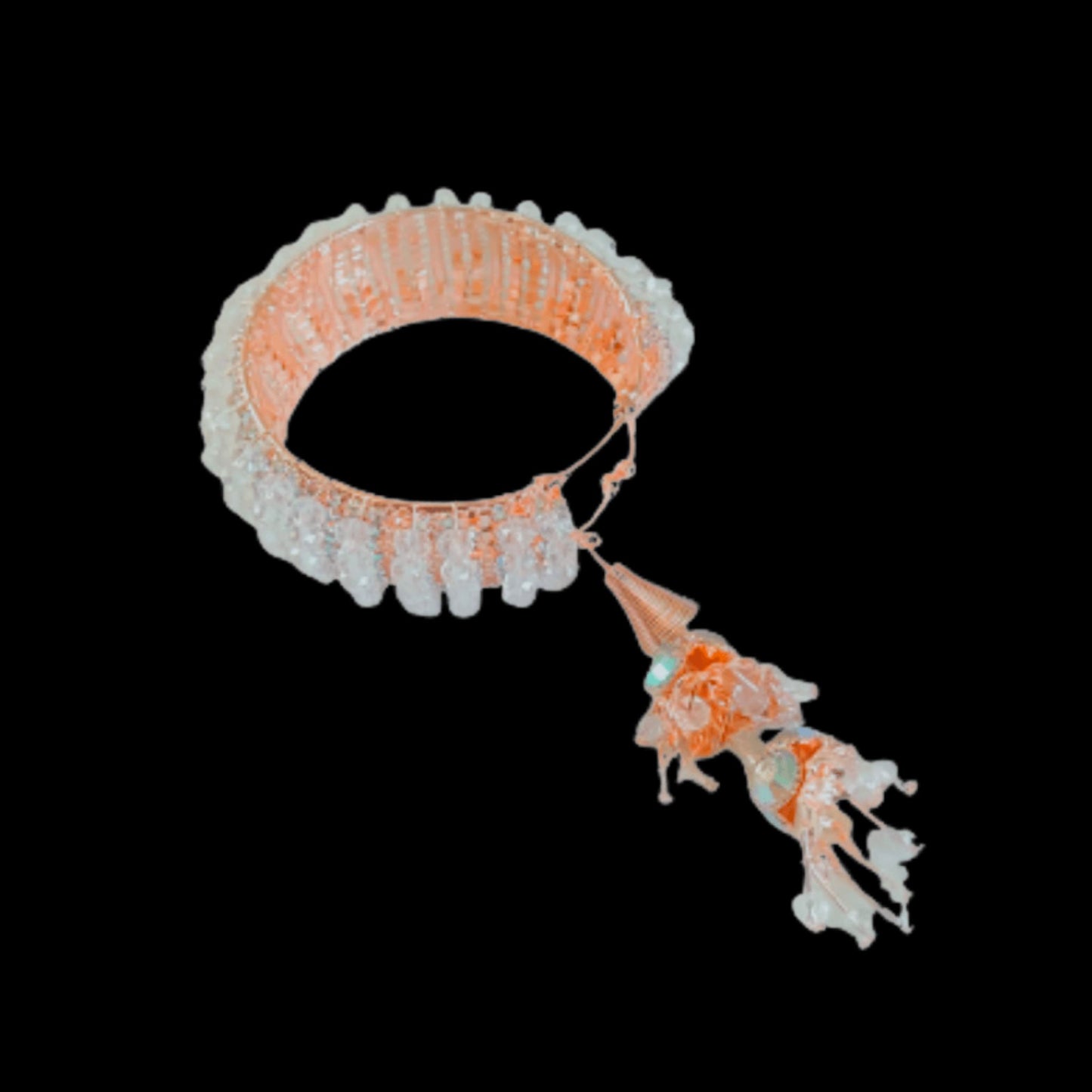 Aurora Rose Gold Crystal Cuff Bracelet