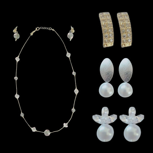 Combo of Women 1 Diamond Chain + 5 Ear Ring